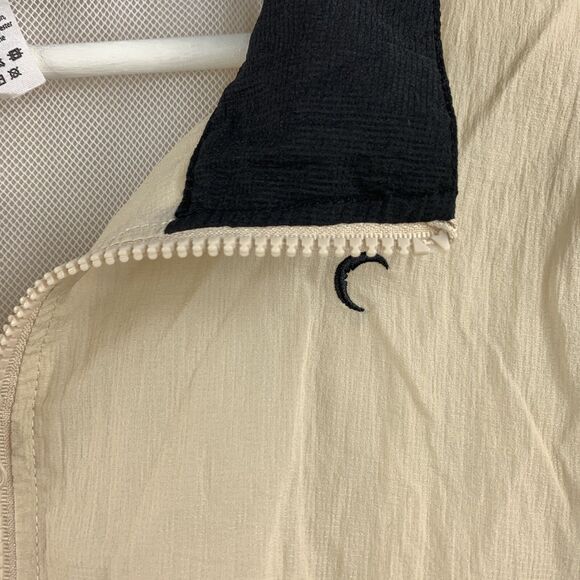 Zyia Cropped sweater L women's Beige Block lightweight windbreaker Gym Chic - Picture 6 of 10